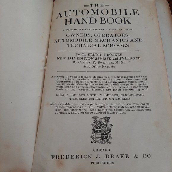 Vintage Brookes Automobile Hand Book, L. Elliot Brookes 1911 - Picture 5 of 10